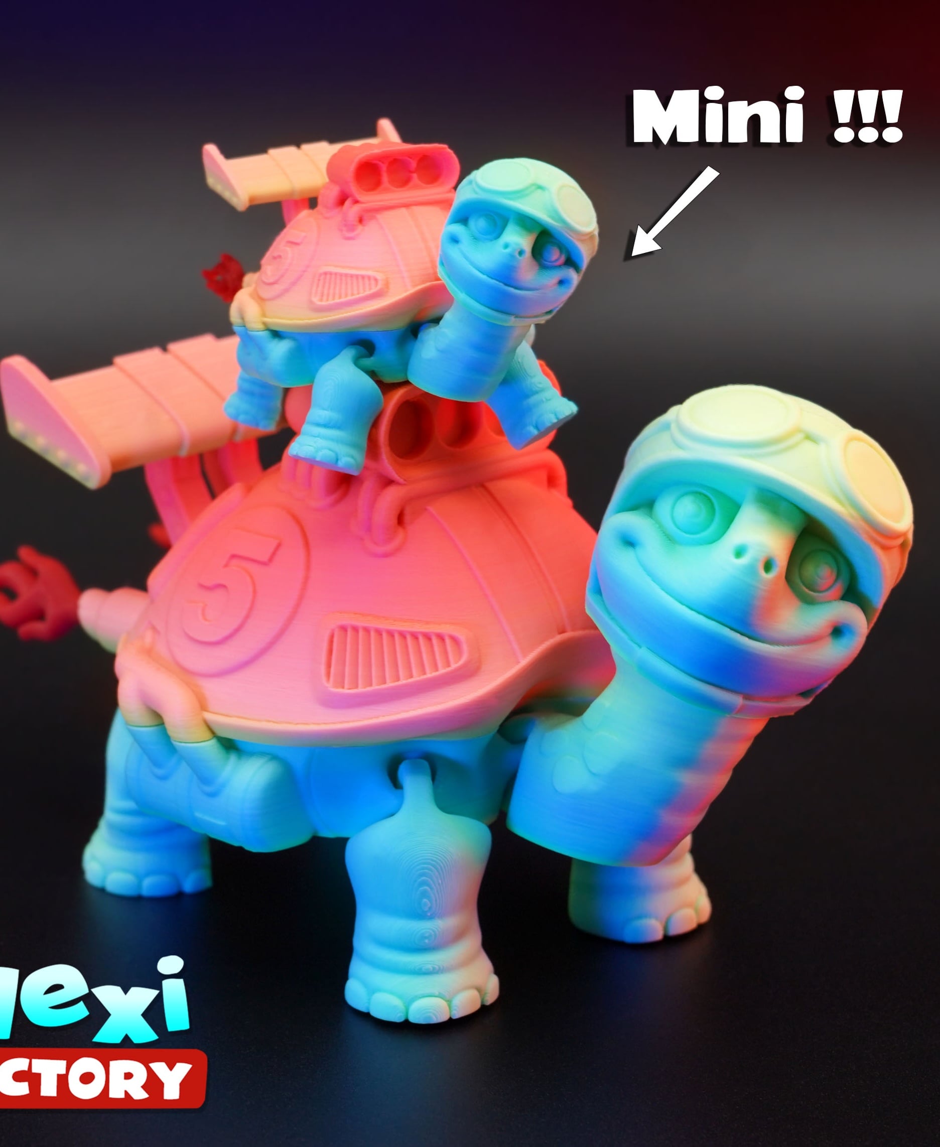 Flexi Factory Racing Tortoise Box with 3MF Included 3d model