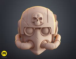 Tempestus Scions Helmet and Masks 3d model