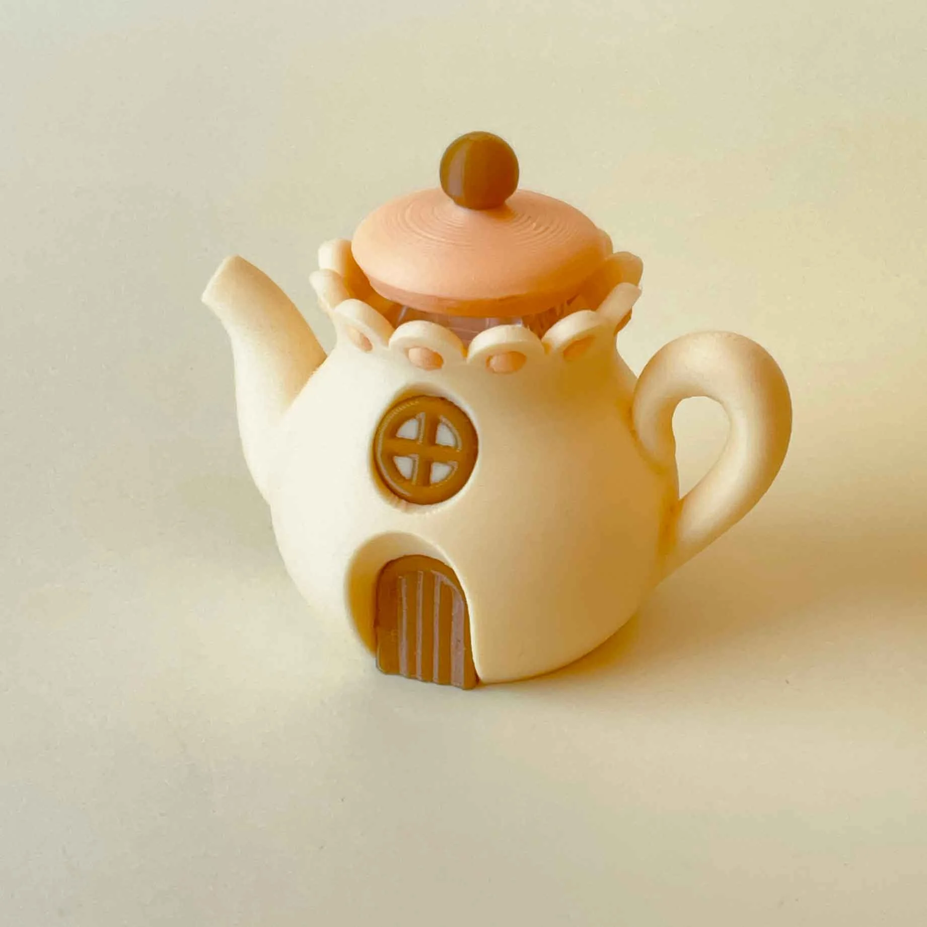 Teapot Cottage Clicker Keychain Fidget Toy 3d model