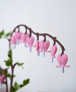Bleeding Hearts - Functional Plant Print For Valentines Day - Jewelry Box 3d model