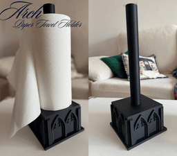 Arch Paper Towel Holder Cathedral Gothic Home Decor 3d model