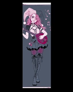 A lovely bard sings, dances and strums to all to the world - Set of bookmarks 3d model