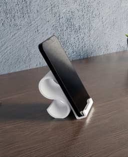 WaveDock – Modern Desk Phone Stand 3d model