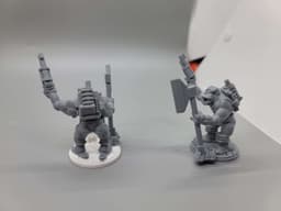 FHW Zorblin Orc Trooper with revolver and axe Pose 3 3d model