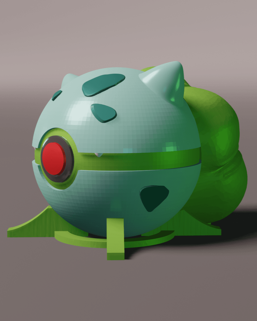 BulbaBall Bulbasaur Themed Pokeball - Fan Art 3d model