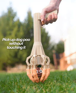 Poo Plucker - Mechanical hand for picking up dog poop - Built in bag dispenser 3d model