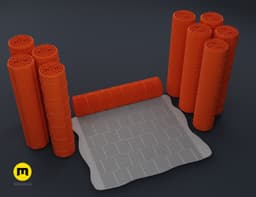 DnD terrain rollers – Metal walls 3d model