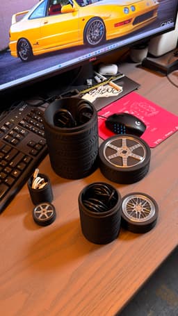 Wheel and Tire Stack Containers - 3 Sizes 3d model