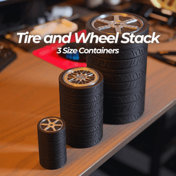 Wheel and Tire Stack Containers - 3 Sizes 3d model