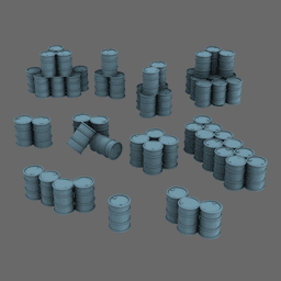 BWTF Scenic Oil Drums Ver 01 3d model