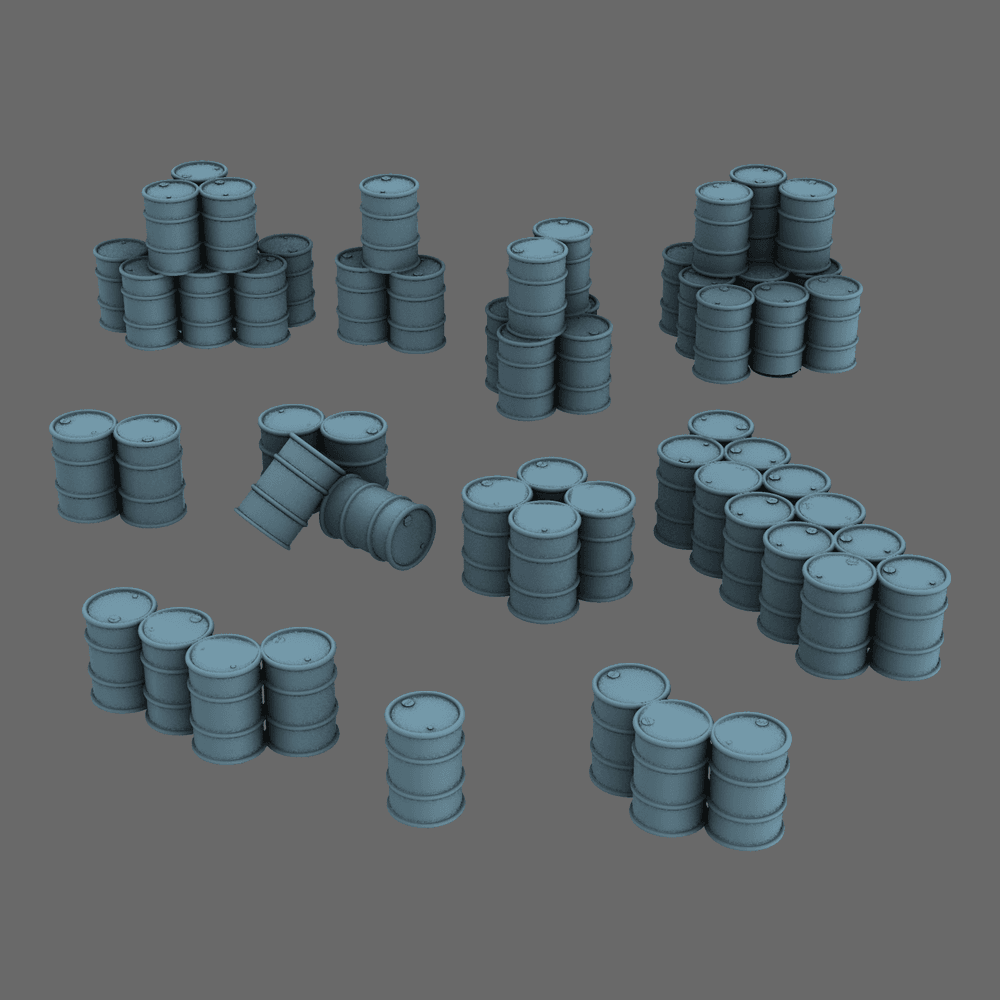 BWTF Scenic Oil Drums Ver 01 3d model