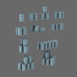 BWTF Scenic Oil Drums Ver 01 3d model