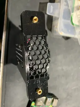 Rpi 4b Case 30mm Fan with heated inserts 3d model