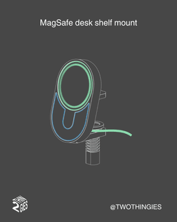 MagSafe desk shelf mount for iPhone charger magnetic phone holder - Multiple variants! 3d model