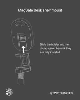 MagSafe desk shelf mount for iPhone charger magnetic phone holder - Multiple variants! 3d model