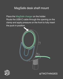 MagSafe desk shelf mount for iPhone charger magnetic phone holder - Multiple variants! 3d model