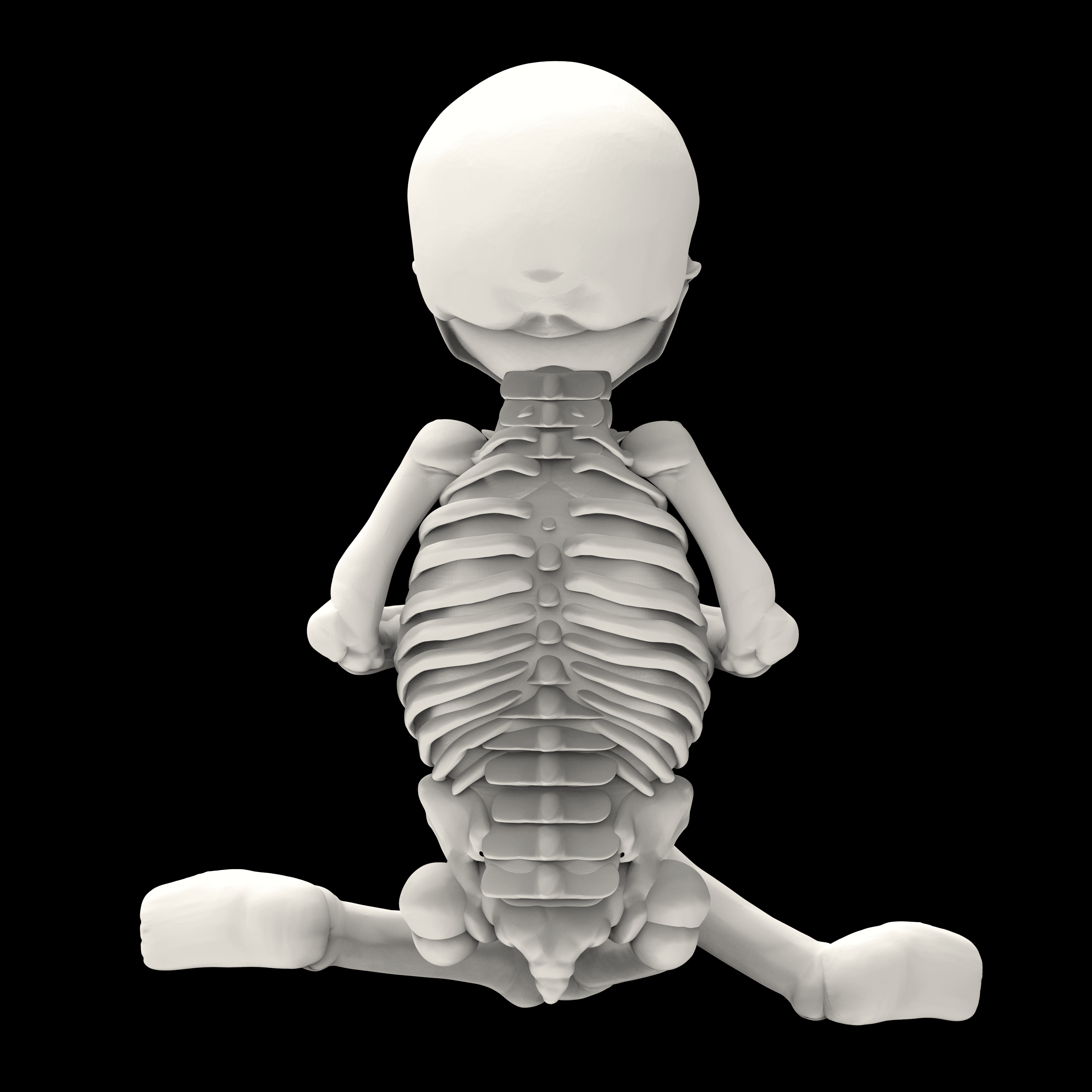 Skull Yoga pose 3d model