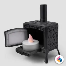 Fab365_Foldable_Fireplace_Inner part.stl 3d model