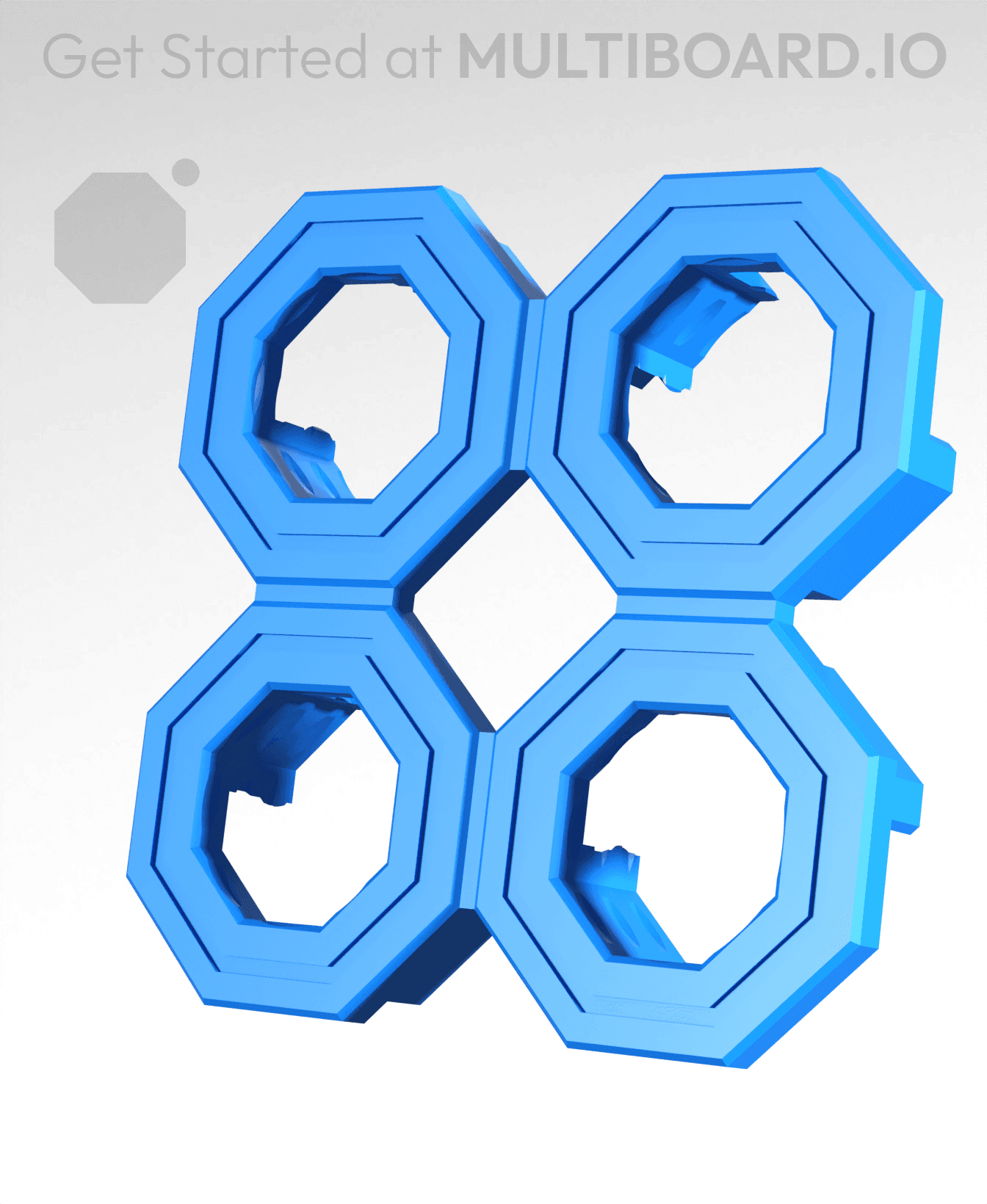 Raised Quad Snap (DS Part B) 3d model