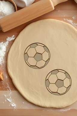 Football Ball Cookie Cutter, Biscuit Cutter 3d model