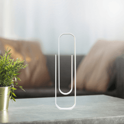 Paperclip Line Art, Modern, Minimalist 3d model