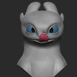 Light Fury – Bust | STL + Colored 3MF (FREE) 3d model