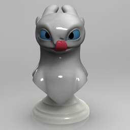Light Fury – Bust | STL + Colored 3MF (FREE) 3d model