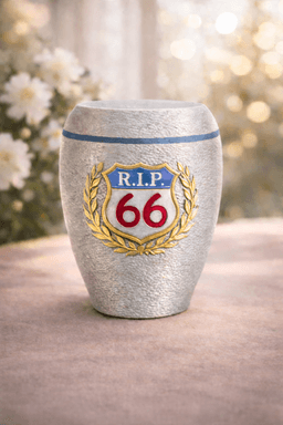 Harmonia Route 66 Edition – Designer Urn with Emblem 3d model
