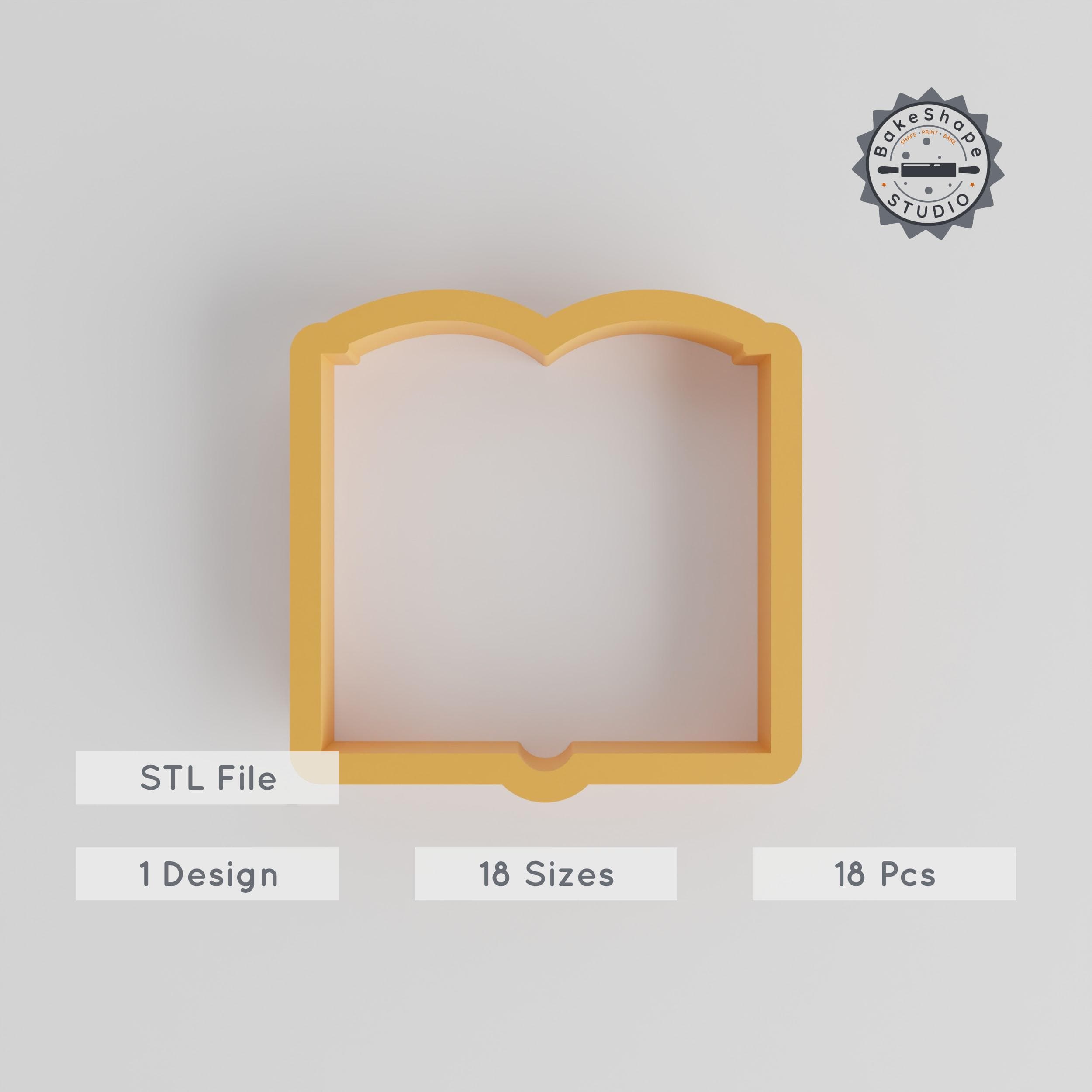 Magic Book Shape Cutter Set, 18 Sizes, Perfect for Cookies, Fondant & Clay, Halloween Magic, Storytelling, Enchanted Grimoire Collection PRODUCT_4415 3d model