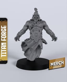 Spellblade Djinn - With Free Dragon - 5e DnD Inspired for RPG and Wargamers 3d model