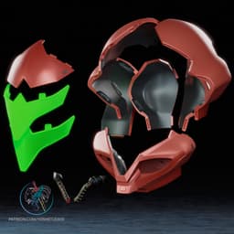 Samus Dread Helmet 3D Printer STL File 3d model