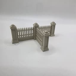 Stone Fence with Pillars 3d model