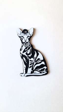 Peterbald keychain+magnet 3d model
