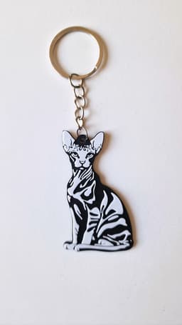 Peterbald keychain+magnet 3d model