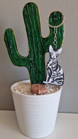 Peterbald keychain+magnet 3d model