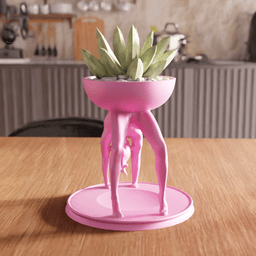 Surrealist Athletic Bridge Pose Decorative Planter 3d model