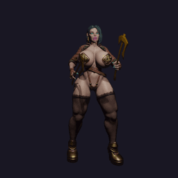 Thick Vampire Axe Queen v2 3d model