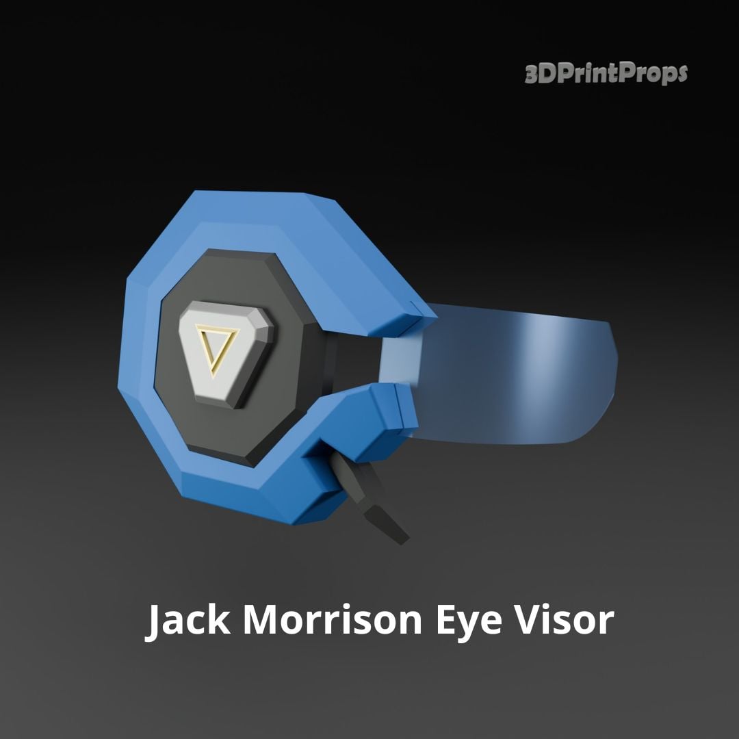 Soldier 76 Eye Visor – Jack Morrison Face Piece – Overwatch Cosplay – Split Parts FDM 3d model