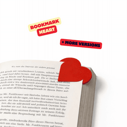 HEART BOOKMARKS COLLECTION (THREE VERSIONS) + CUSTOMITION / FAST PRINTING GIFT / VALENTINES 3d model