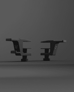 Headphone Holder - Desk Mounted 3d model