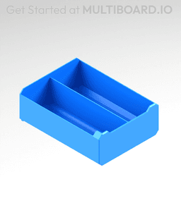 2x1x2.5 LU - Column Divided - MultiBin Simple Drawer 3d model