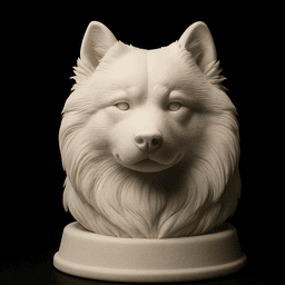 Eurasier Dog Bust - Dog Statue - STL 3MF - 3D Printable Dog Model - Pet Memorial 3d model