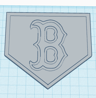 Boston Red Sox Homebase Drink Coaster 3d model