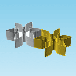 Shuriken 0076, nestable box (v2) 3d model