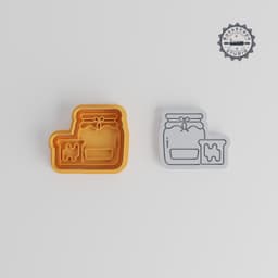 Jam Shape Cutter & Stamp Set, 6-Piece, Perfect for Cookies & Fondant, Sizes S/M/L PRODUCT_738 3d model