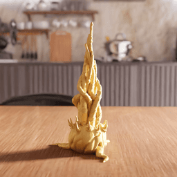 Spooky Exploding Flame Pumpkin Halloween Figurine 3d model
