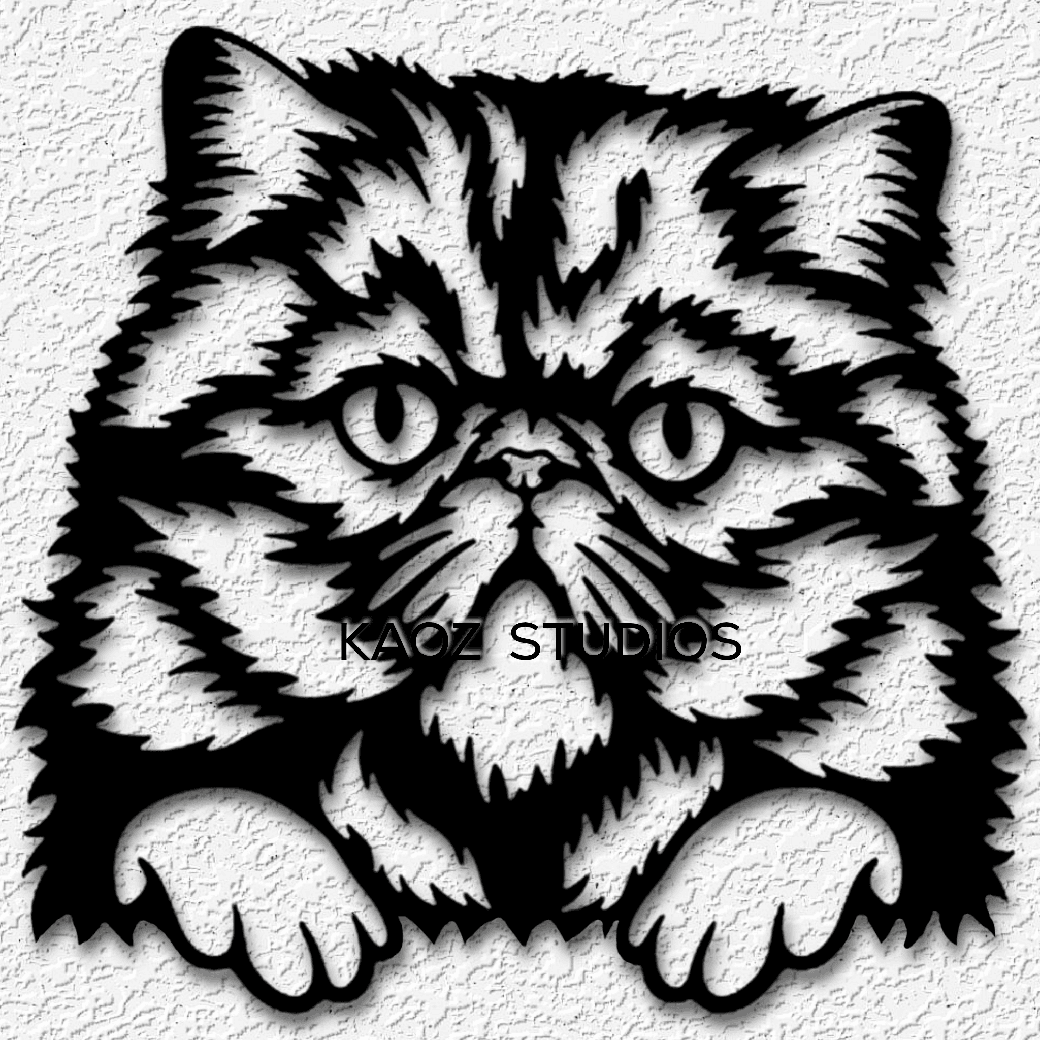 persian wall art cat wall decor feline decoration 3d model
