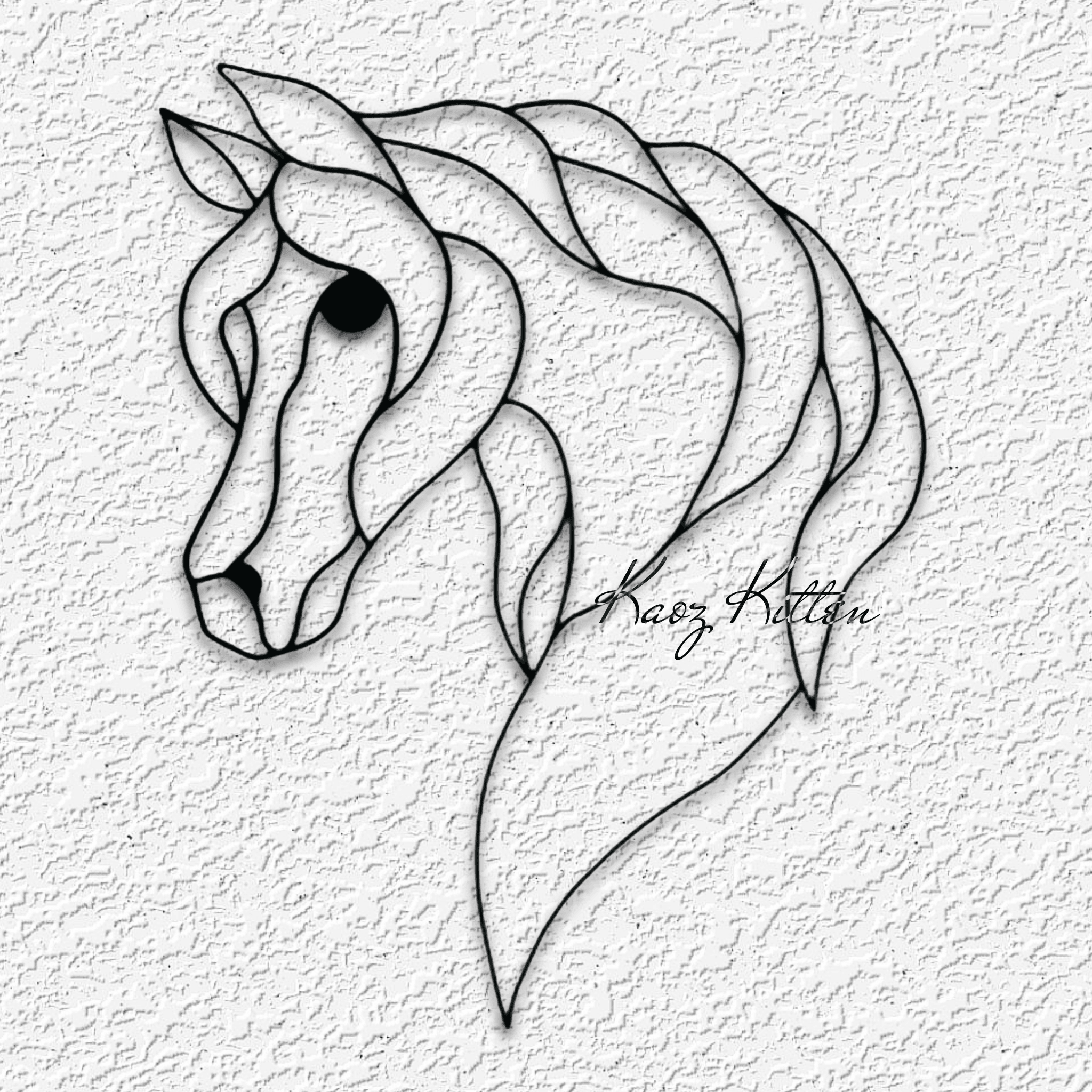 HORSE HEAD wall art country home decor 3d model