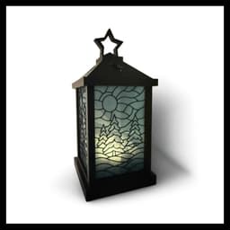 Snowy Trees Lantern Panels 3d model