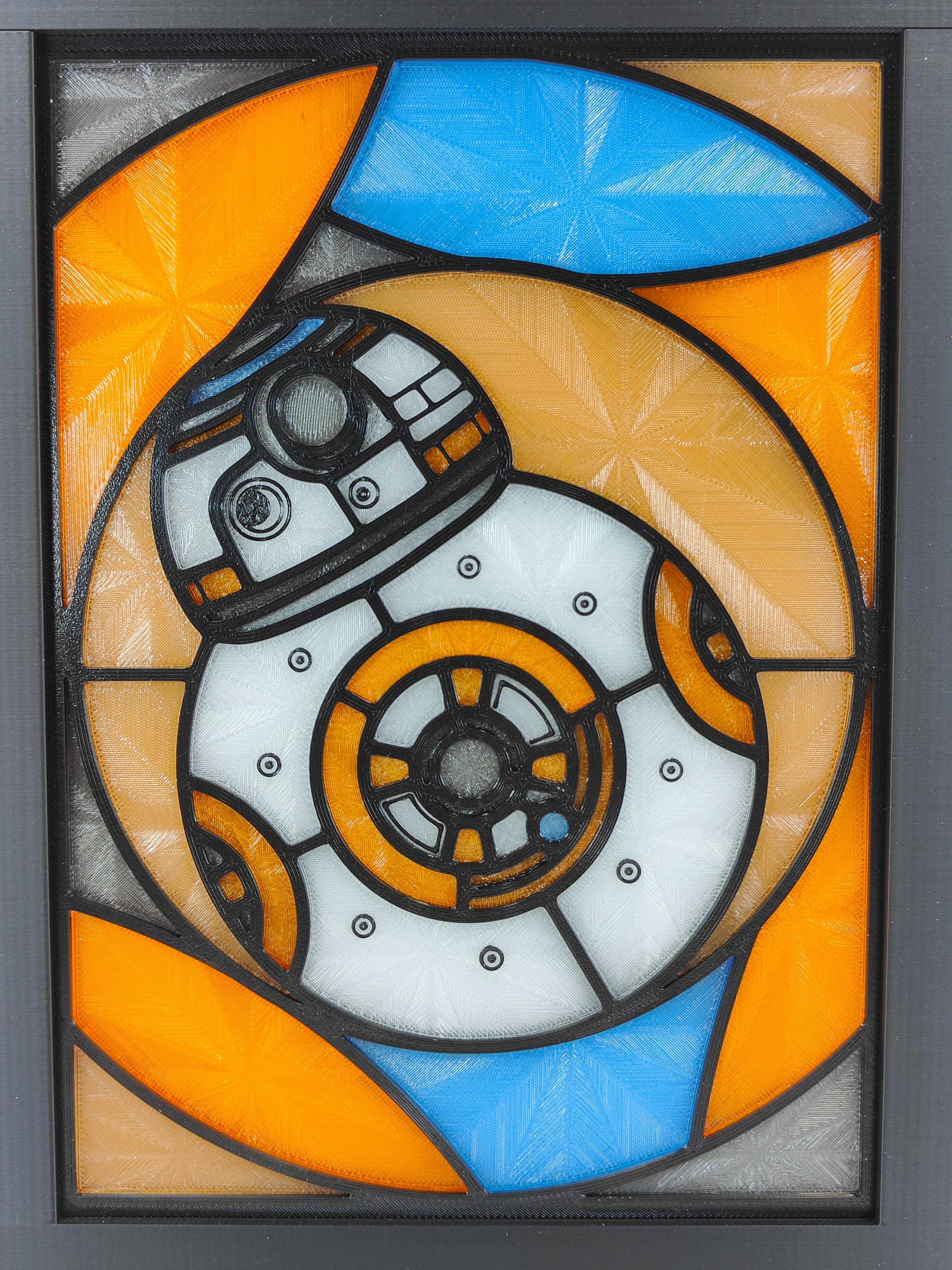 Star Wars BB8 Stained Glass Light Box 3d model